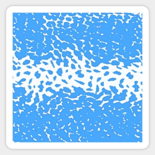 Animal Print Cheetah Blue and White Pattern Sticker